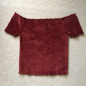 Tube top with sleeves. Crushed velvet